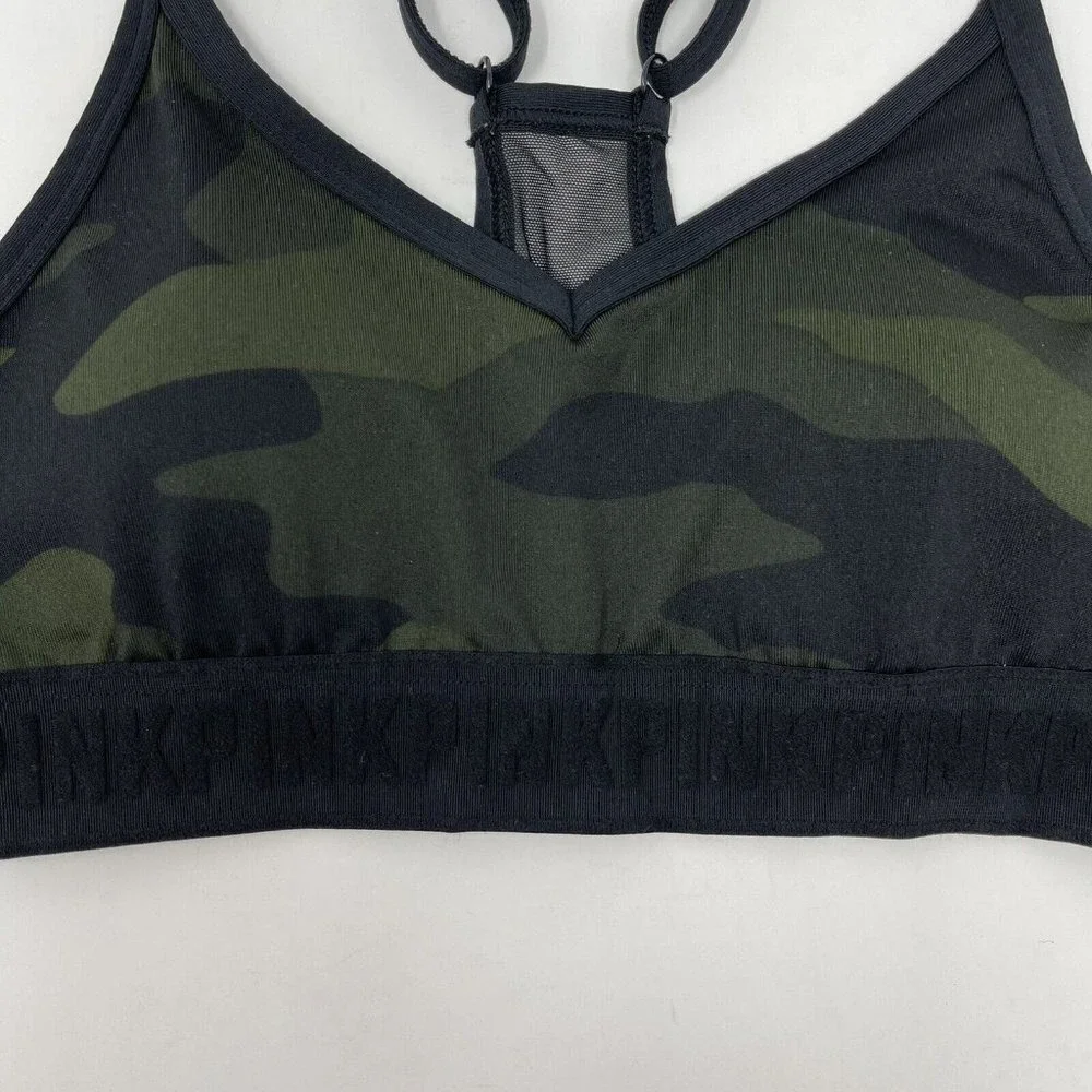 Victoria's Secret PINK Ultimate Lightly‎ Lined Sports Bra Women's Size XS Camo - Picture 5 of 8